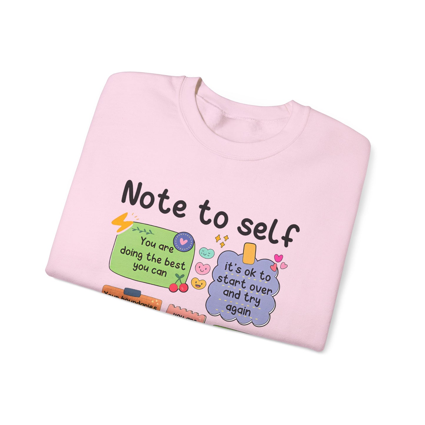 Sweatshirt Note to Self Mental Health Unisex Heavy Blend™ Crewneck